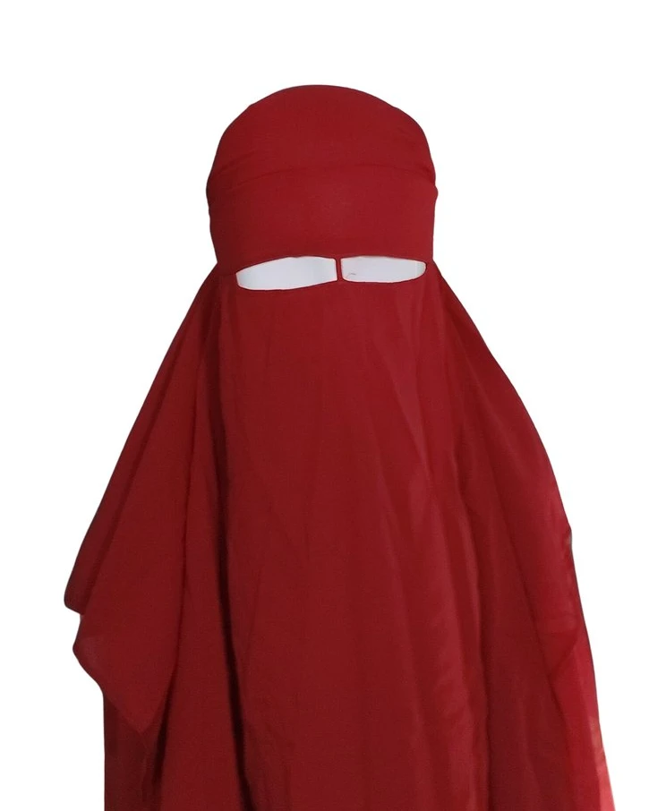 Khadija Niqab | Maroon | نقاب خديجة | عنابي, view 2