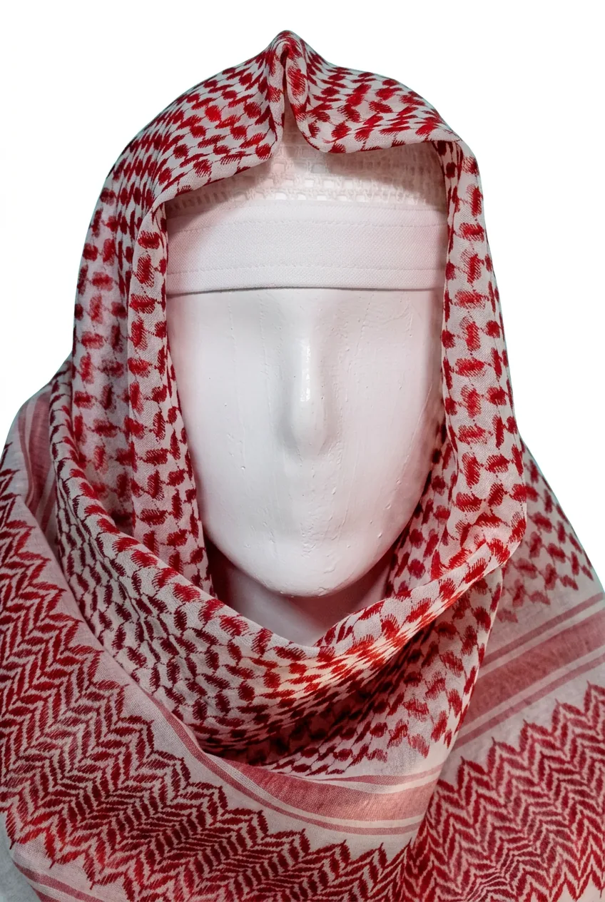Yemeni Shemagh — Red & White